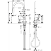 Смеситель Hansgrohe Talis M54 для кухонной мойки с выдвижным душем, под сталь 72800800