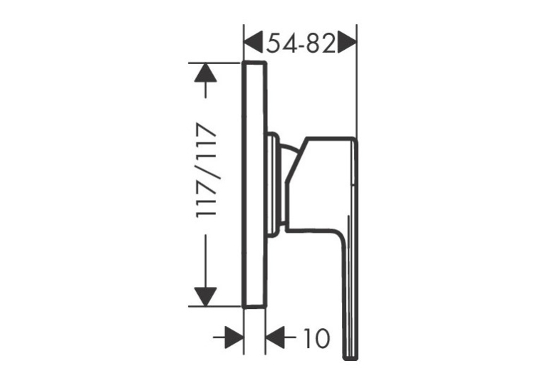 Смеситель для душа Hansgrohe Vernis Shape 71658670 черный матовый