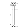 Кронштейн для верхнего душа Hansgrohe Vernis Shape, 30 см хром 26407000