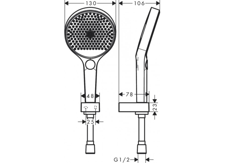 Душевой набор Hansgrohe Rainfinity 130 3jet с душевым шлангом 125 см 26852000 хром
