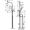 Смеситель для кухни Hansgrohe Metris Select M71 с выдвижным изливом Sbox 73803000