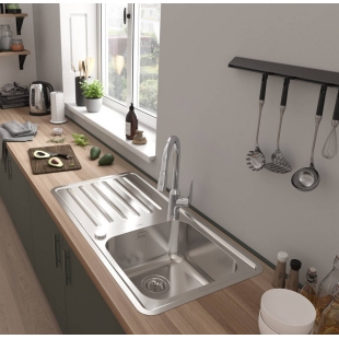 Кухонная мойка Hansgrohe S4113-F400 на столешницу 975х505 с сифоном automatic 43338800