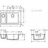 Кухонна мийка Hansgrohe S510-F635 770х510 на дві чаші 180/450 Graphiteblack 43315170