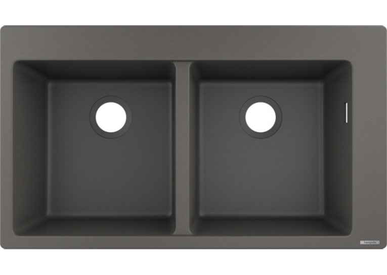 Кухонная мойка Hansgrohe S510-F770 770х510 две чаши 370/370 Stonegrey 43316290