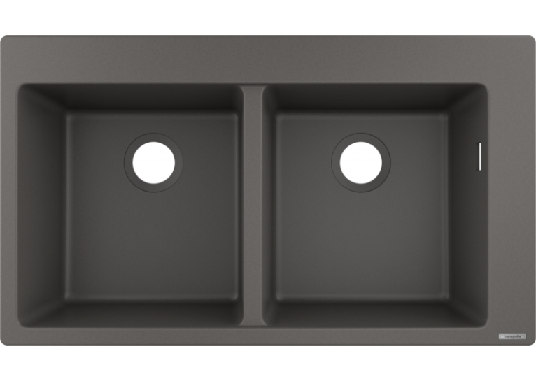 Кухонная мойка Hansgrohe S510-F770 770х510 две чаши 370/370 Stonegrey 43316290