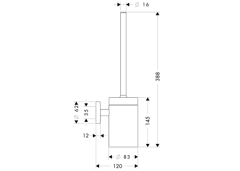 Йоршик туалетний Hansgrohe Logis 40522000