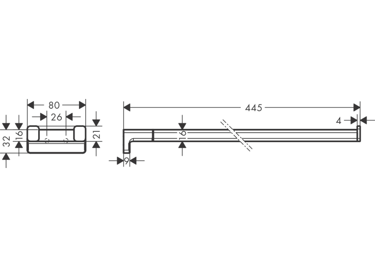 Тримач для рушників Hansgrohe AddStoris 41770990