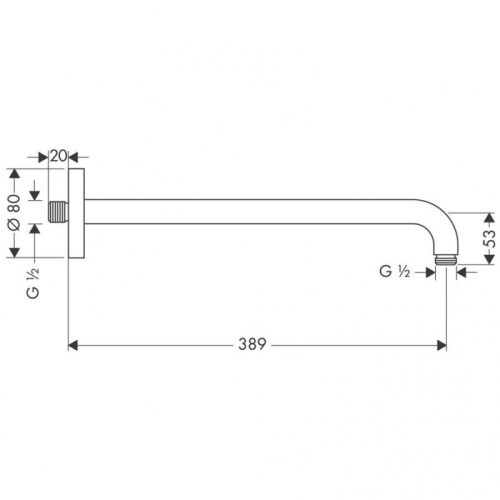 Душевой кронштейн Hansgrohe Croma 27413000