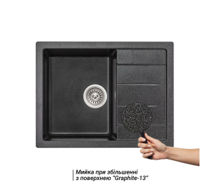 Кухонная мойка Lidz 650x500/200 GRF-13 (LIDZGRF13650500200)