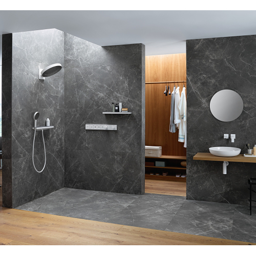 Шланговое подсоединение Hansgrohe Porter 500 Rainfinity с держателем для душа и полкой для душа 26843700