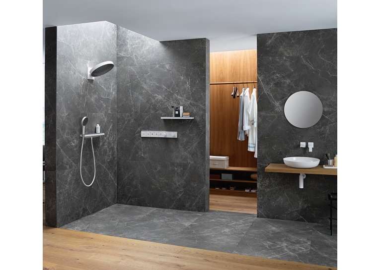 Шланговое подсоединение Hansgrohe Porter 500 Rainfinity с держателем для душа и полкой для душа 26843700