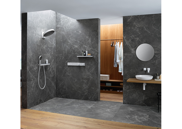 Шланговое подсоединение Hansgrohe Porter 500 Rainfinity с держателем для душа и полкой для душа 26843700