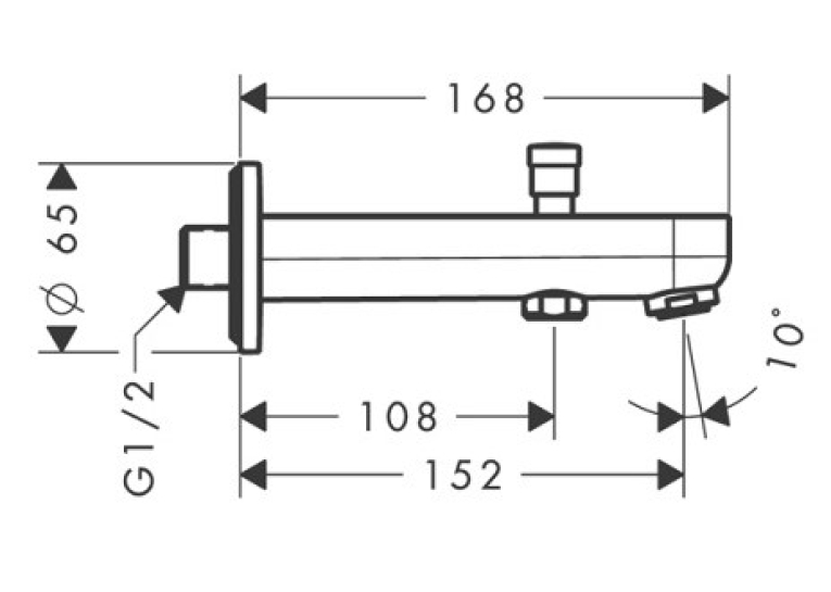 Излив для ванны Hansgrohe Metris S 31417000