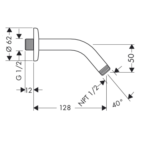 Душевой кронштейн Hansgrohe 27411000