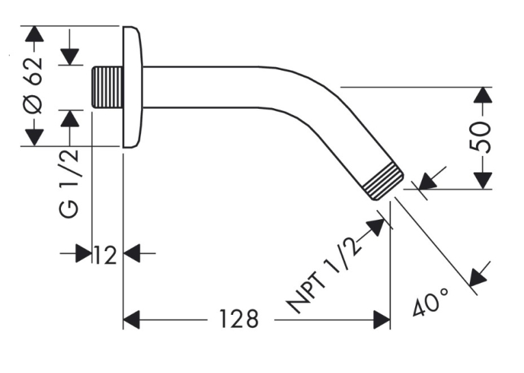 Душовий кронштейн Hansgrohe 27411000