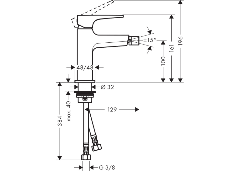 Змішувач для біде Hansgrohe Metropol Matt White 32520700