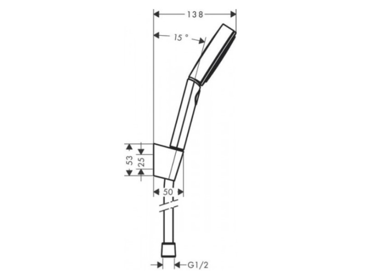 Душовий набір Hansgrohe Pulsify Select із душовим шлангом 125 см 24302000