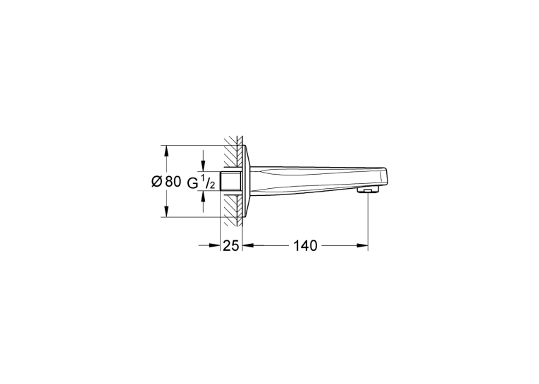 Вилив для ванни Grohe BauContemporary 13252000