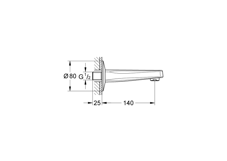 Вилив для ванни Grohe BauContemporary 13252000
