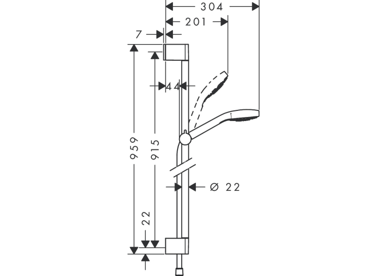 Душовий набір Hansgrohe Croma Select E 26594400