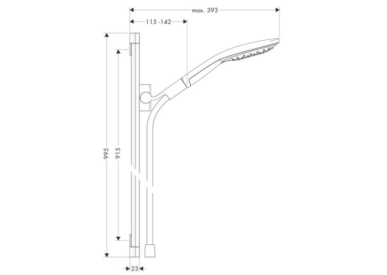 Душовий гарнітур Hansgrohe Raindance Select S 150, 26626000