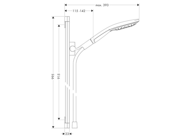 Душевой гарнитур Hansgrohe Raindance Select S 150, 26626000