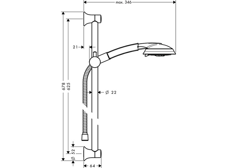 Душовий набір Hansgrohe Raindance Classic 100, 27843000