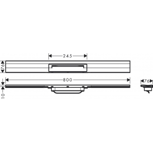 Верхняя часть Hansgrohe "RainDrain Flex" для канала (пристенная) 700 мм Matt White 56050700