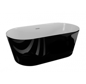 Ванна акриловая отдельностоящая Polimat UZO чёрный глянец 160x80 00336