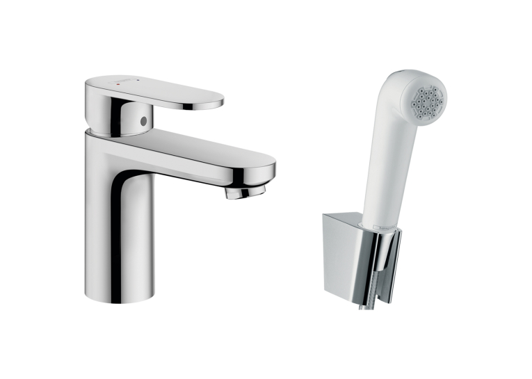 Змішувач для раковини з гігієнічним душем Hansgrohe Vernis Blend 71215000