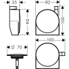 Внешняя часть сифона для ванны Hansgrohe Exafill S Brushed Bronze 58117140