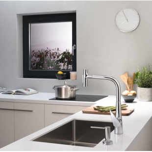 Змішувач для кухні Hansgrohe Talis Select M51 з висувним душем, хром 73867000