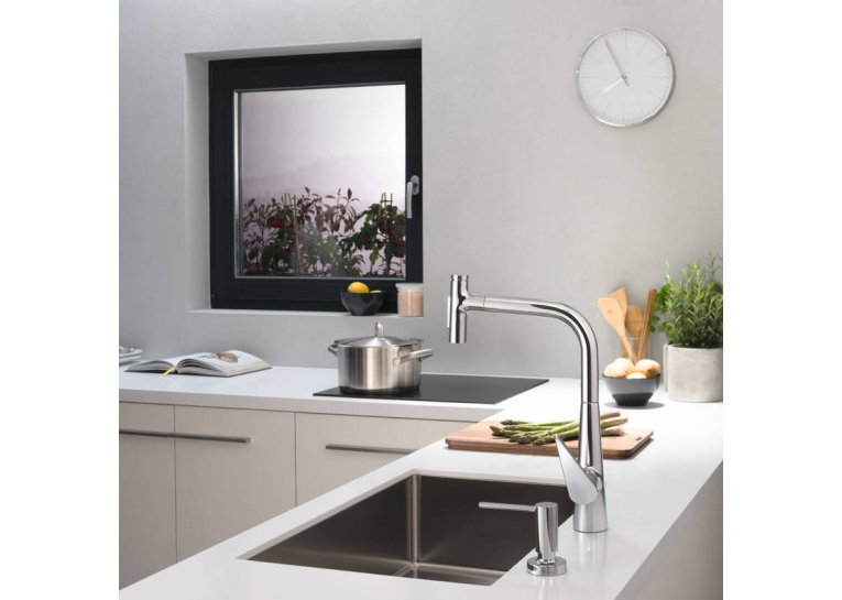 Змішувач для кухні Hansgrohe Talis Select M51 з висувним душем, хром 73867000