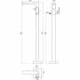  Підлоговий змішувач для окремої ванни Ravak CHROME, X070101