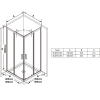  Душова кабіна квадртана  Ravak Blix BLSRV2-90 Чорний TRANSPARENT X1LM70300Z1