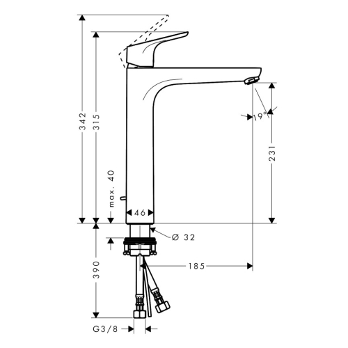 Смеситель для раковины Hansgrohe Focus, 31531000