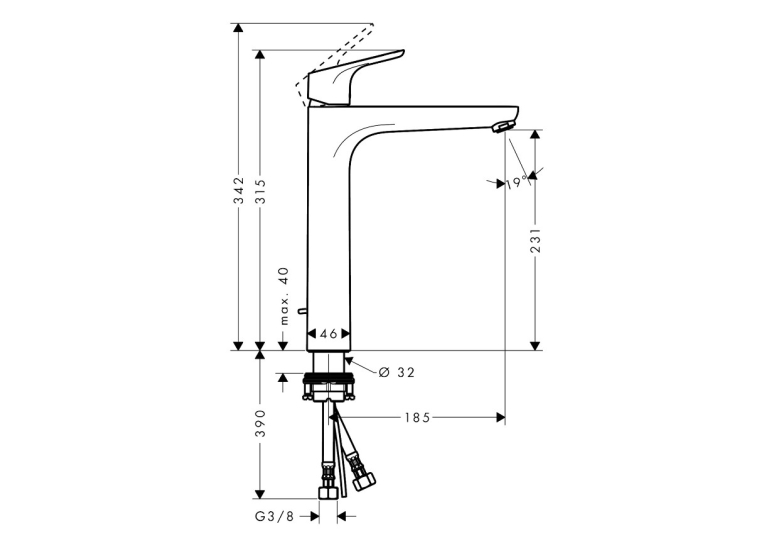 Змішувач для раковини Hansgrohe Focus, 31531000