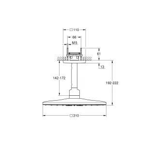 Верхний душ Grohe Rainshower 310 SmartActive Cube 26481000