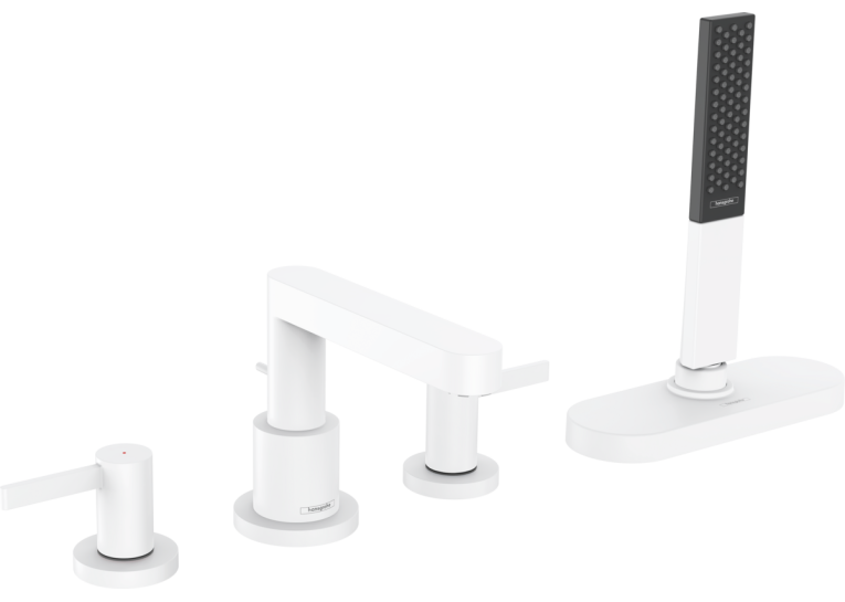 Змішувач Hansgrohe Finoris на борт ванни, білий матовий 76444700