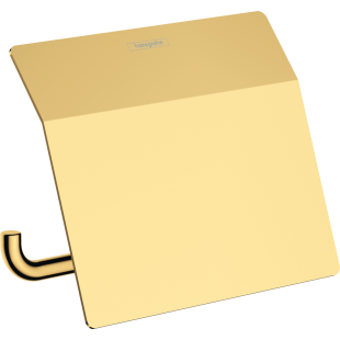 Держатель туалетной бумаги Hansgrohe AddStoris 41753990 с крышкой, золото