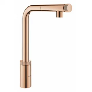 Смеситель для кухни с выдвижным изливом Grohe Minta SmartControl 31613DA0 Золото