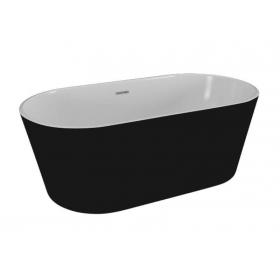 Ванна акриловая отдельностоящая Polimat UZO черный мат 160x80 00337