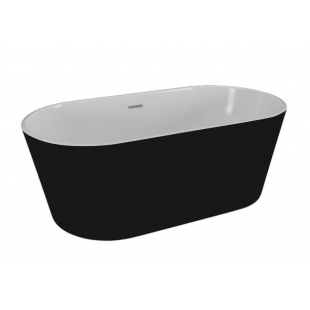 Ванна акриловая отдельностоящая Polimat UZO черный мат 160x80 00337