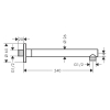 Кронштейн Hansgrohe Vernis Blend 27809000 хром