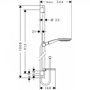 Душевой набор Hansgrohe Raindance Select E 150, 27857000