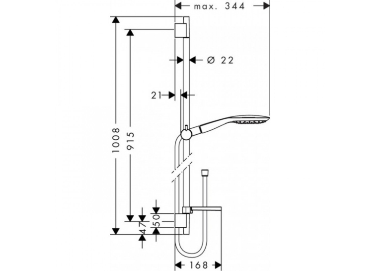 Душевой набор Hansgrohe Raindance Select E 150, 27857000