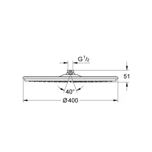 Верхний душ Grohe Rainshower Cosmopolitan 400 28778000