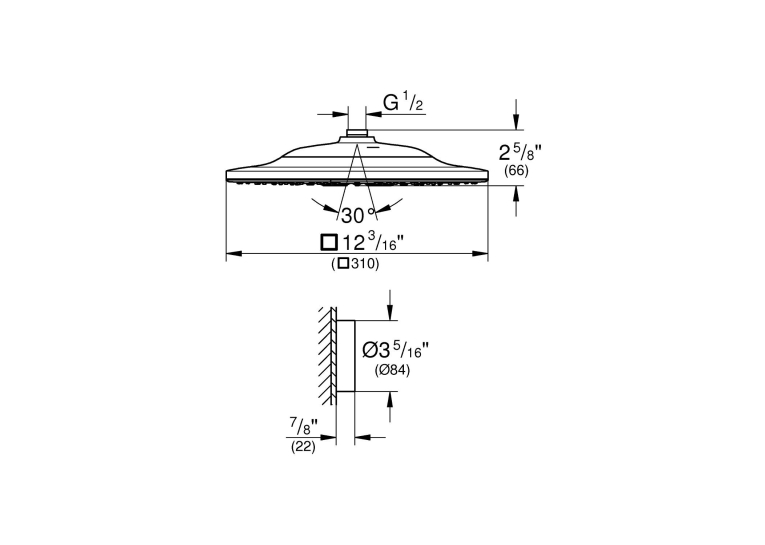 Верхній душ GROHE Rainshower 310 SmartConnect 26643000