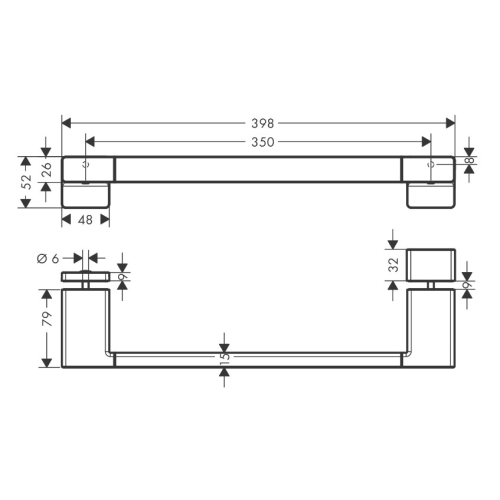 Ручка для двери в душевую Hansgrohe AddStoris 41759990 золото