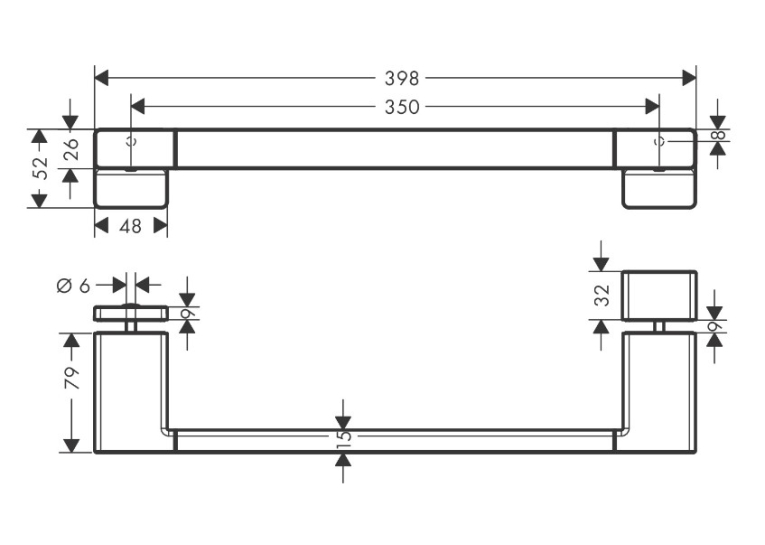 Ручка для дверей у душову Hansgrohe AddStoris 41759990